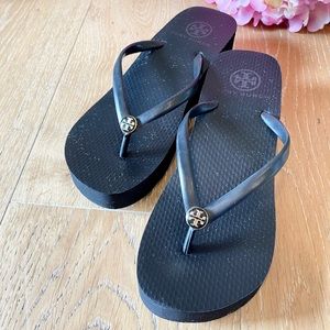 Tory Burch Wedge Flip Flops Sandals Size 6.5 or 7